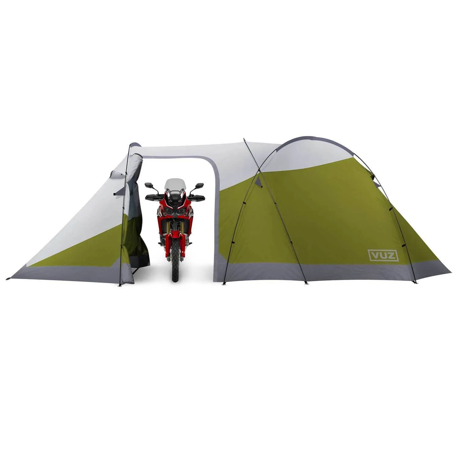 12 Foot Waterproof Motorcycle Tent With Integrated 3-Person Tent Space