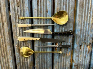 15thC Three Piece Eating Set in Bone or Horn