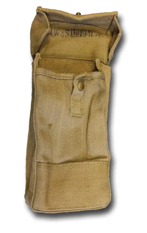 1937 PATTERN BASIC AMMO POUCH (WWII DATED, PRESS STUD, BRASS FITTINGS)
