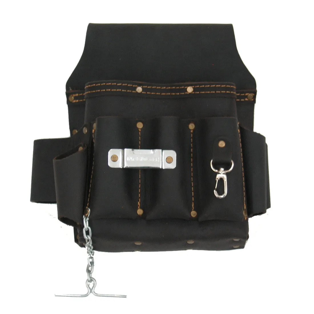 70603 - 10 Pocket Electrician's Tool Pouch in Full Grain Oiled Leather | Style n Craft
