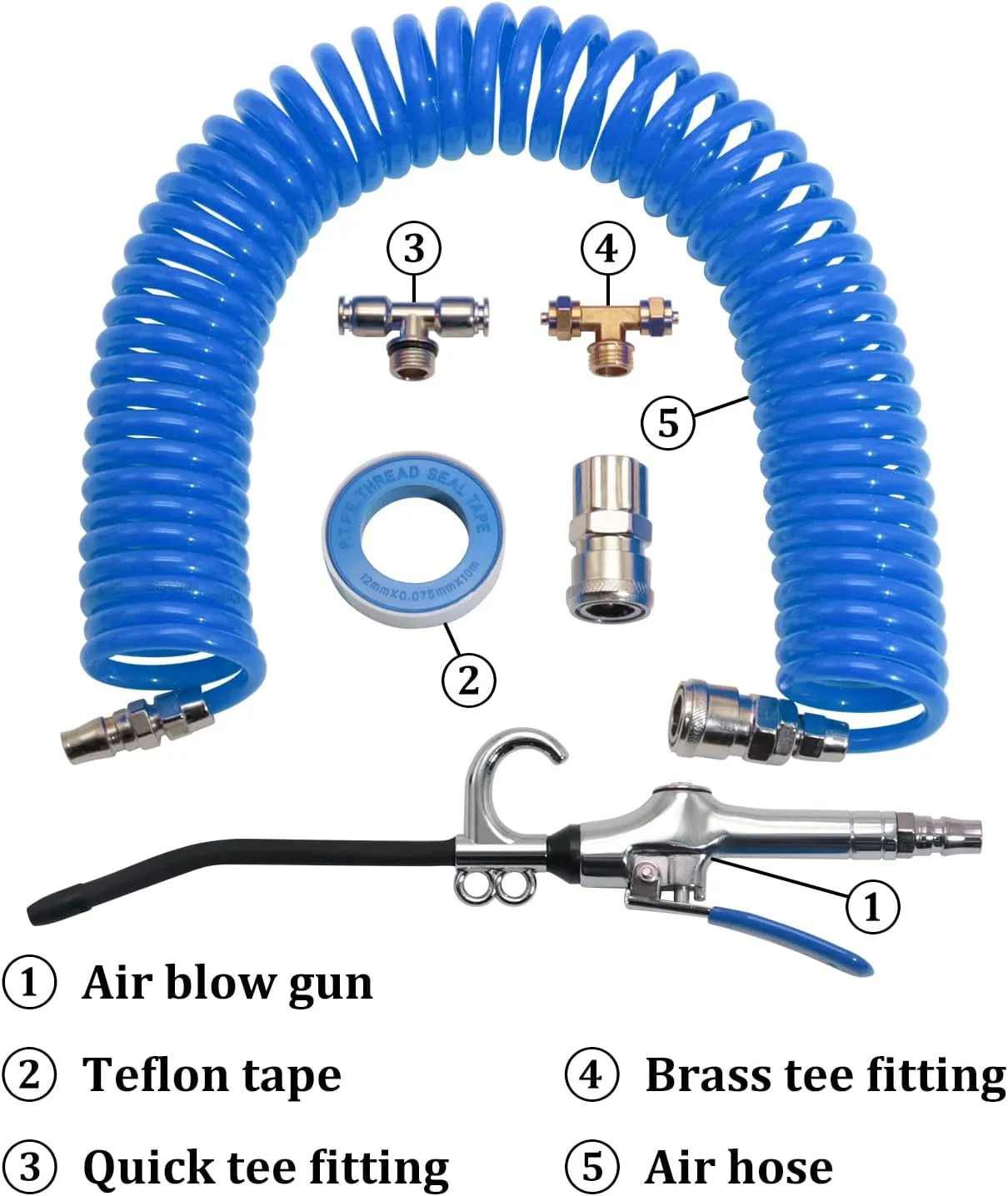 9m Red Truck Dust Air Blow Gun Kit Long Air Hose Heavy Duty Cleaning With Long N