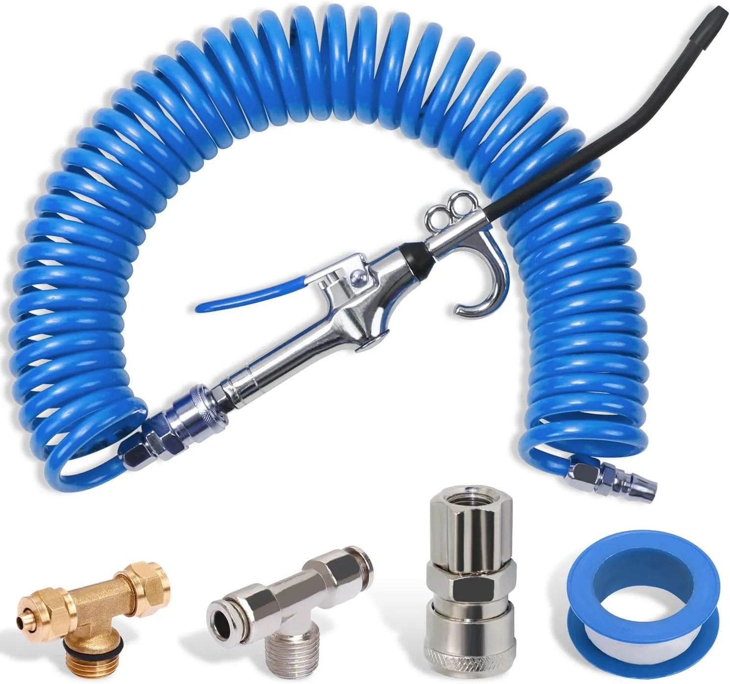 9m Red Truck Dust Air Blow Gun Kit Long Air Hose Heavy Duty Cleaning With Long N