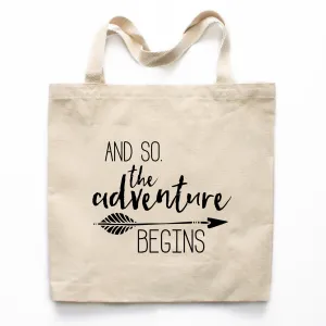 And So The Adventure Begins Canvas Tote Bag