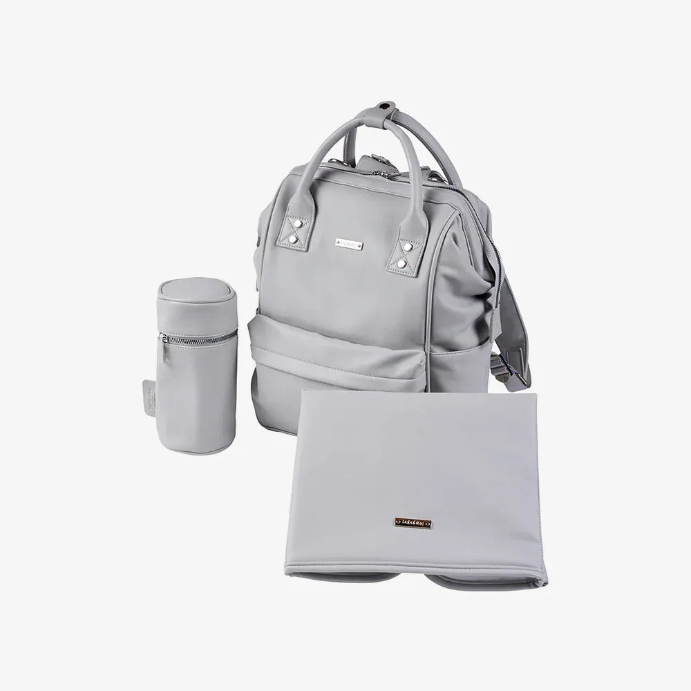 Bababing Mani Vegan Leather Backpack - Dove Grey