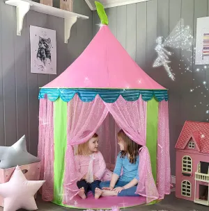 Brand new 41"D X 55"H Princess Castle Play Tent with Tote Bag for Girls Indoor Outdoor Use, By Tiny Land