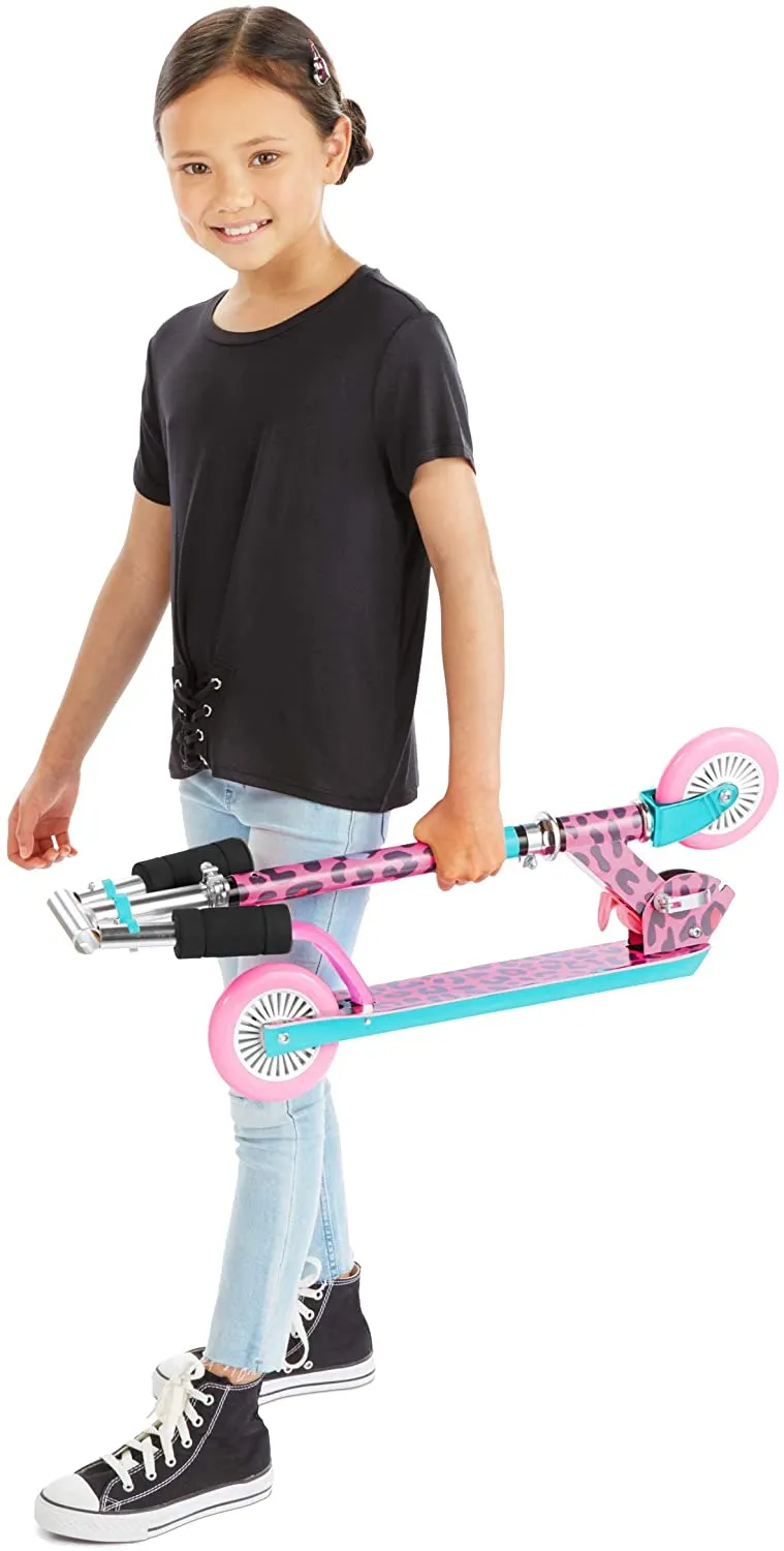 Brand new, slightly damaged box, contents are perfect! L.O.L. Surprise!: Folding Kick Scooter- Leopard, Multicolour! Age 5 