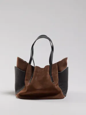 Brev MEDIUM carryall - Dark Chocolate & Black