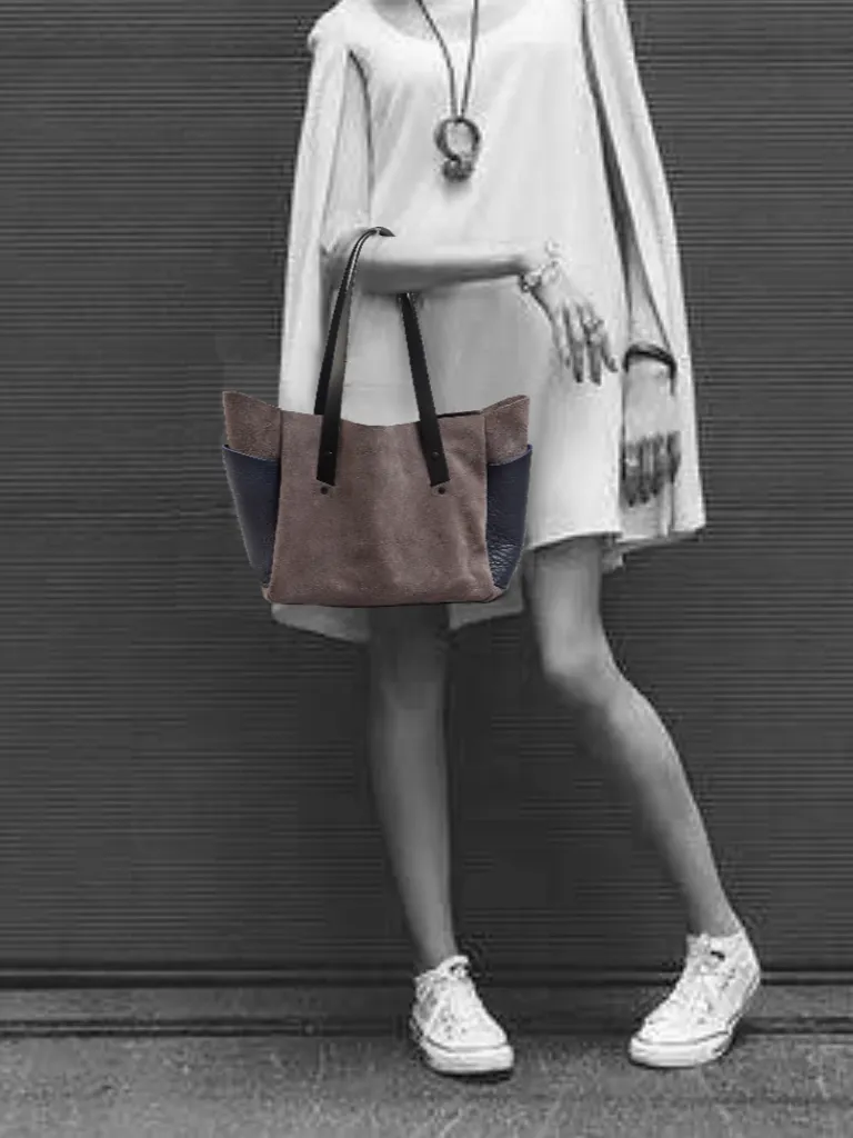 Brev MEDIUM carryall - Dark Chocolate & Black
