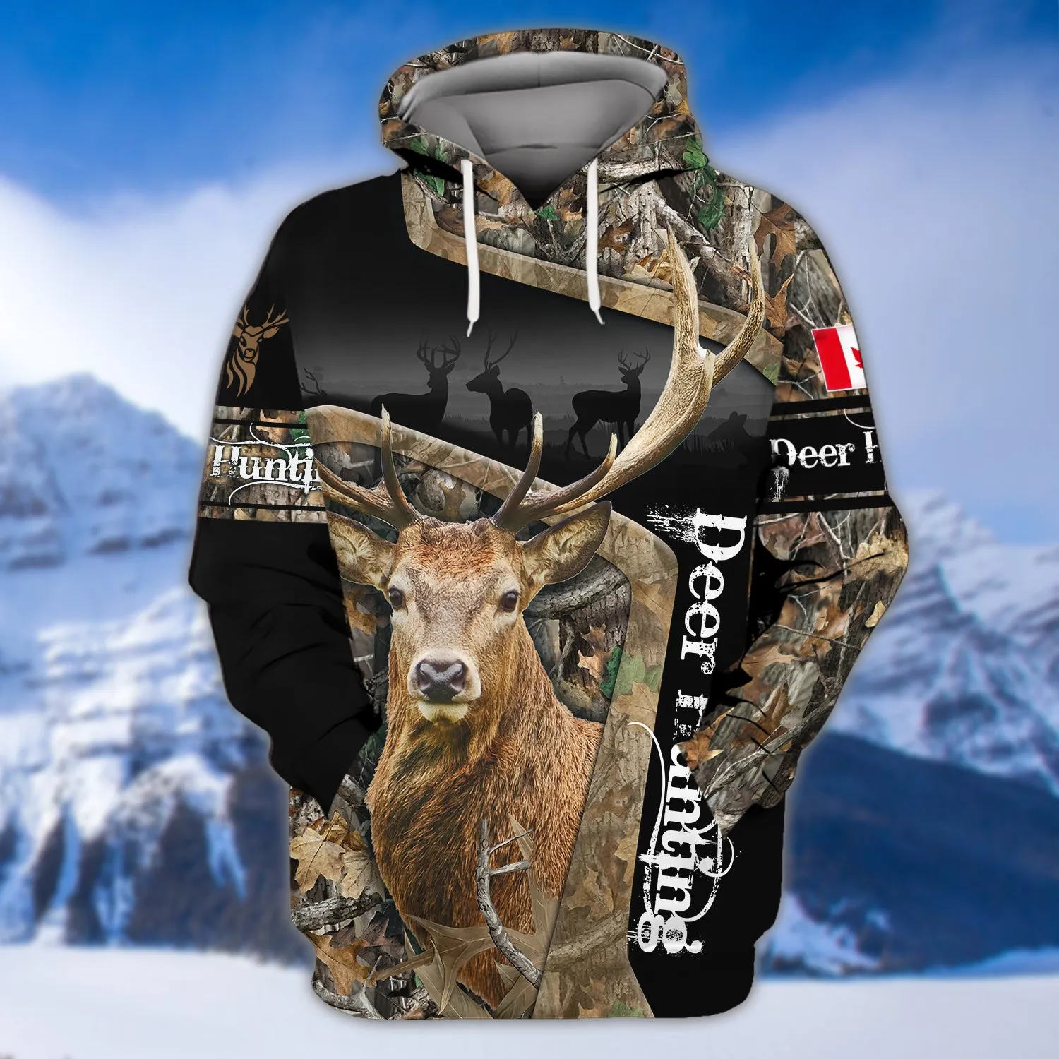 Canada Deer Hunting 3D Shirts For Men and Women Version 2