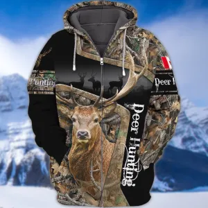 Canada Deer Hunting 3D Shirts For Men and Women Version 2