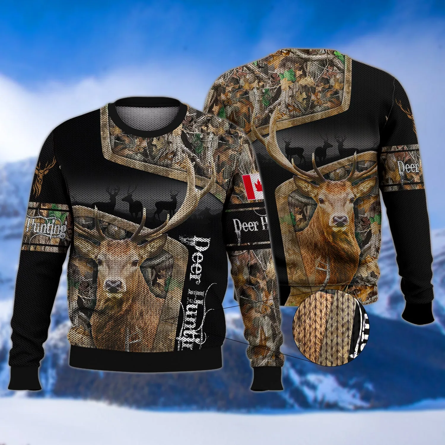 Canada Deer Hunting 3D Shirts For Men and Women Version 2