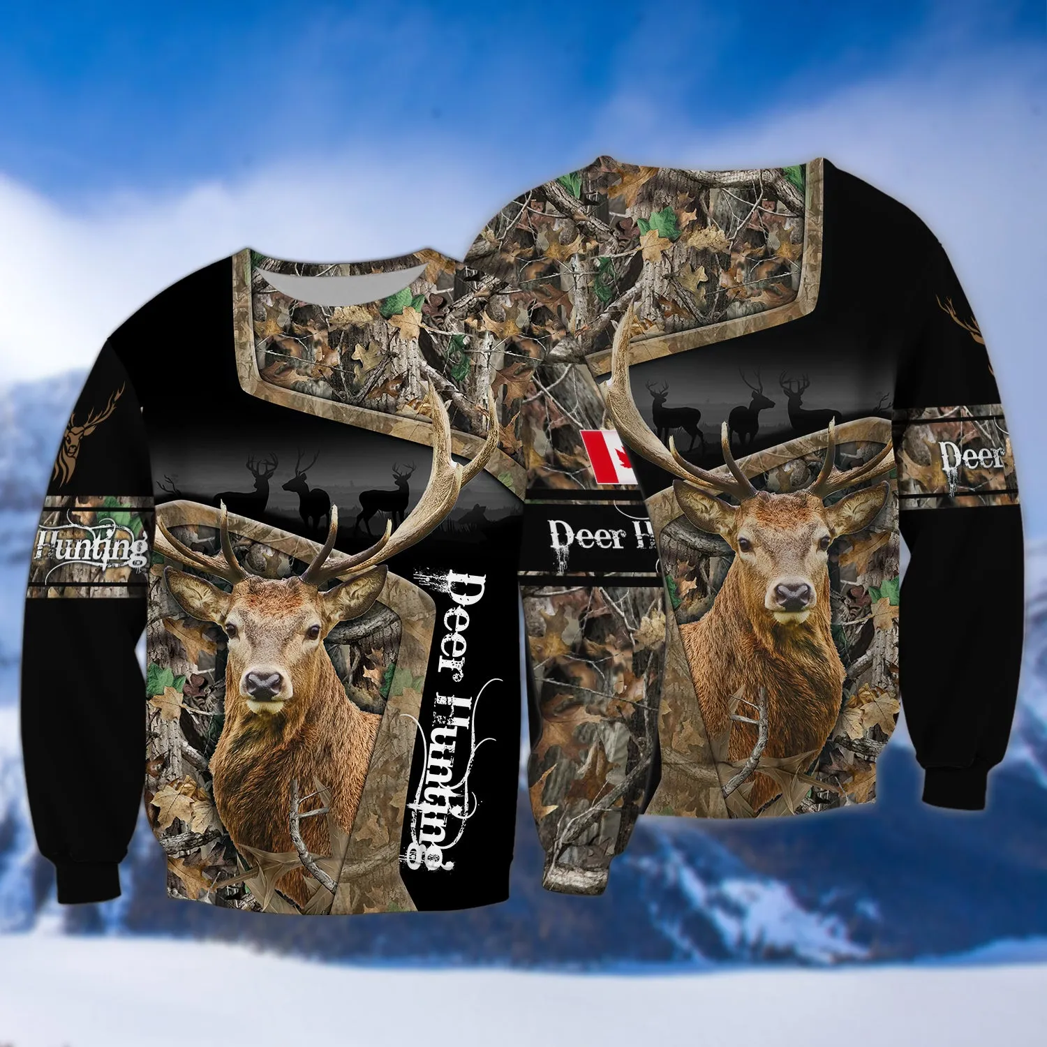 Canada Deer Hunting 3D Shirts For Men and Women Version 2