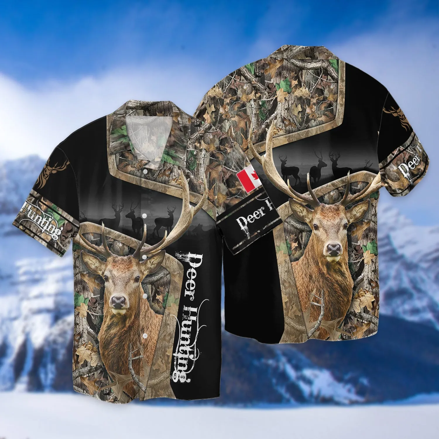 Canada Deer Hunting 3D Shirts For Men and Women Version 2