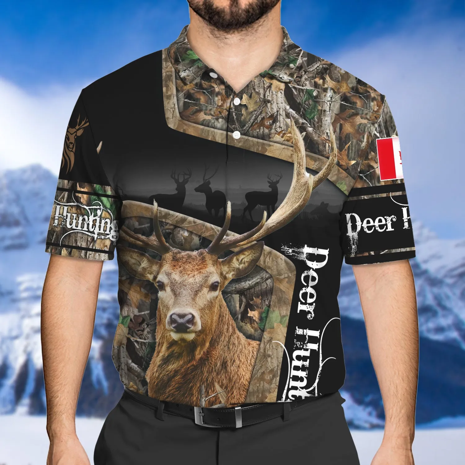 Canada Deer Hunting 3D Shirts For Men and Women Version 2