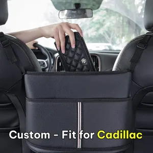 Car Purse Holder for Car Handbag Holder Between Seats Premium PU Leather, Custom Fit For Car, Hanging Car Purse Storage Pocket Back Seat Pet Barrier WACA223