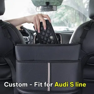 Car Purse Holder for Car Handbag Holder Between Seats Premium PU Leather, Custom Fit For Car, Hanging Car Purse Storage Pocket Back Seat Pet Barrier WACH223