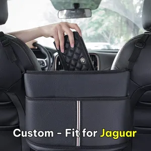 Car Purse Holder for Car Handbag Holder Between Seats Premium PU Leather, Custom Fit For Car, Hanging Car Purse Storage Pocket Back Seat Pet Barrier WAJG223