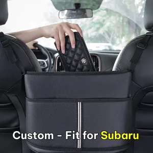 Car Purse Holder for Car Handbag Holder Between Seats Premium PU Leather, Custom Fit For Car, Hanging Car Purse Storage Pocket Back Seat Pet Barrier WATS223