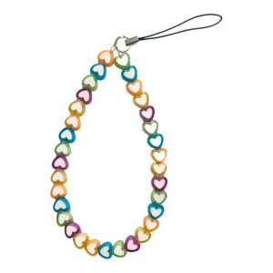 Cell Phone Charm - Rainbow Hearts