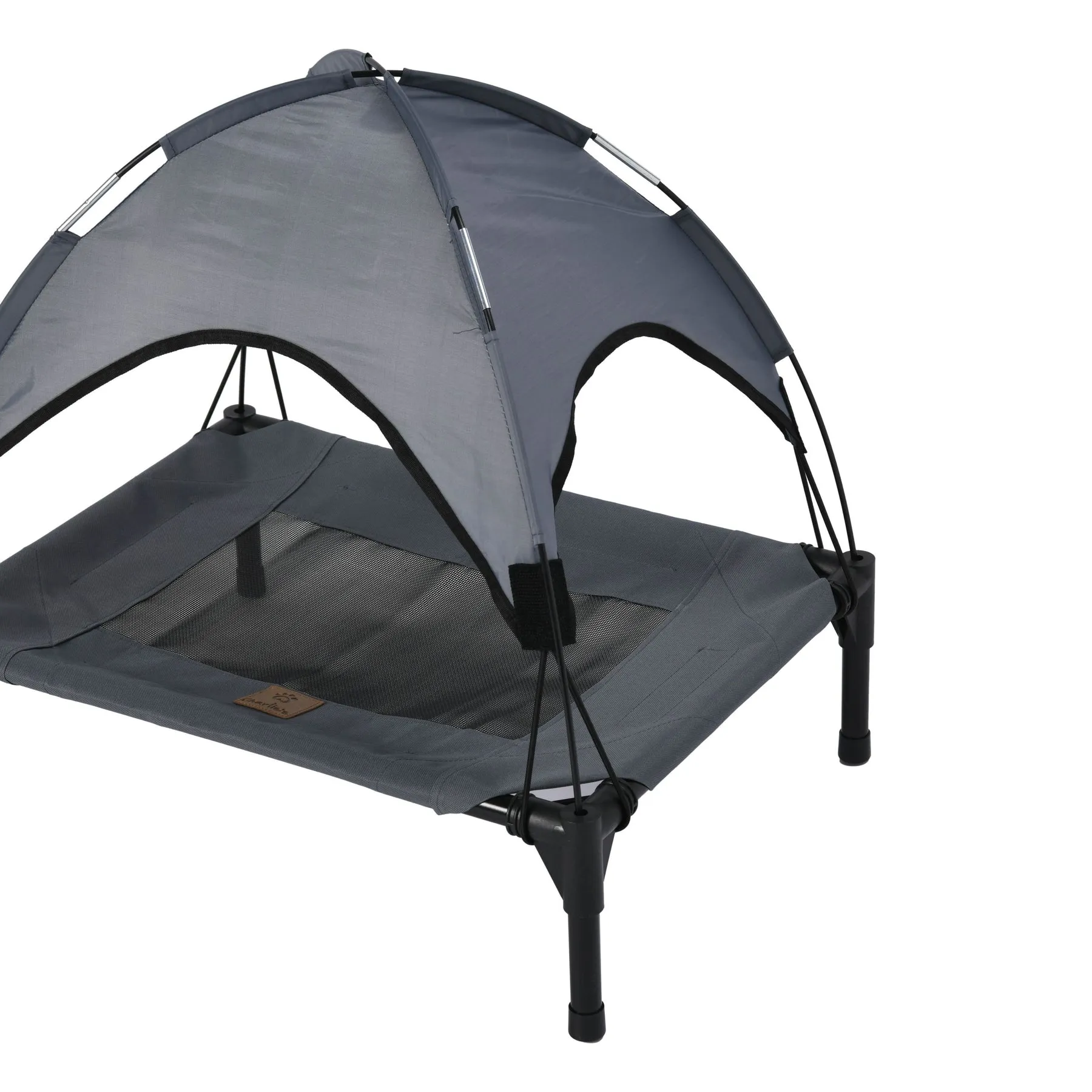 Charlie's Elevated Dog Bed With Tent Grey Extra Large
