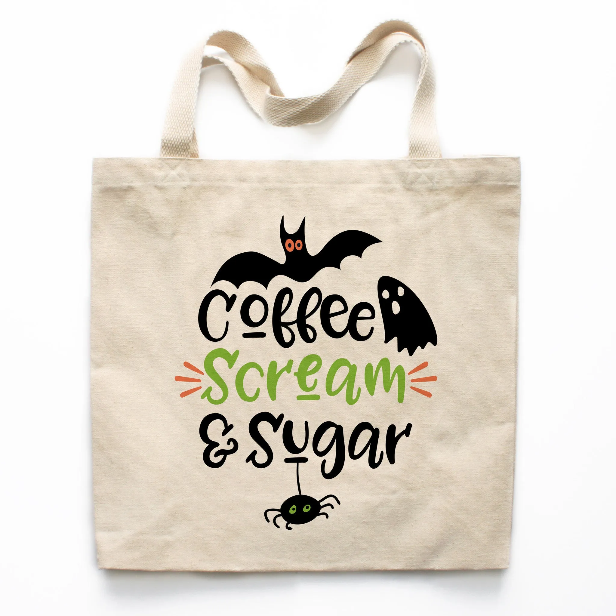 Coffee Scream and Sugar Canvas Tote Bag