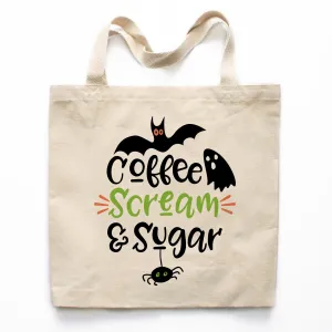 Coffee Scream and Sugar Canvas Tote Bag