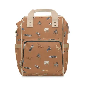 Cow Dogs Diaper Bag in Tan