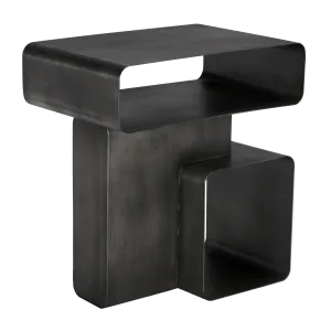 Danville Side Table, Gun Metal Finish