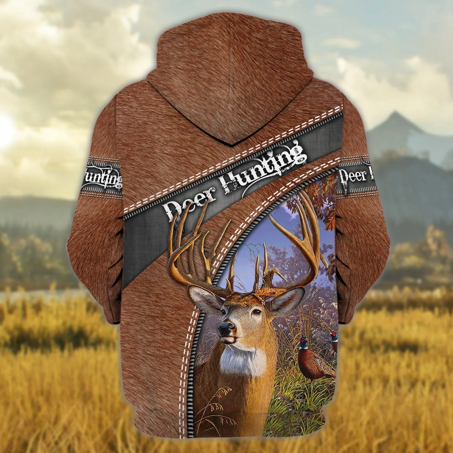 Deer Hunting - Personalized Name 3D Zipper hoodie - NBTT