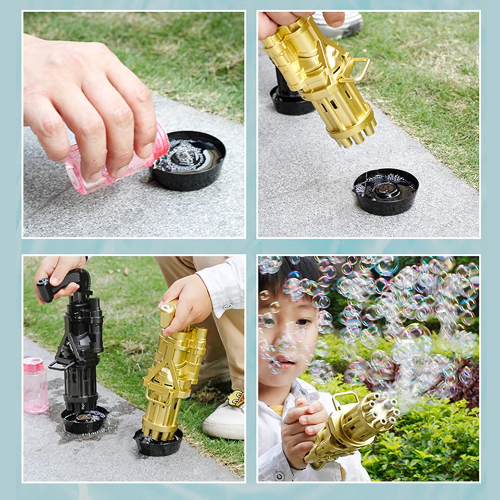Electric Bubble Machine Toy Gun