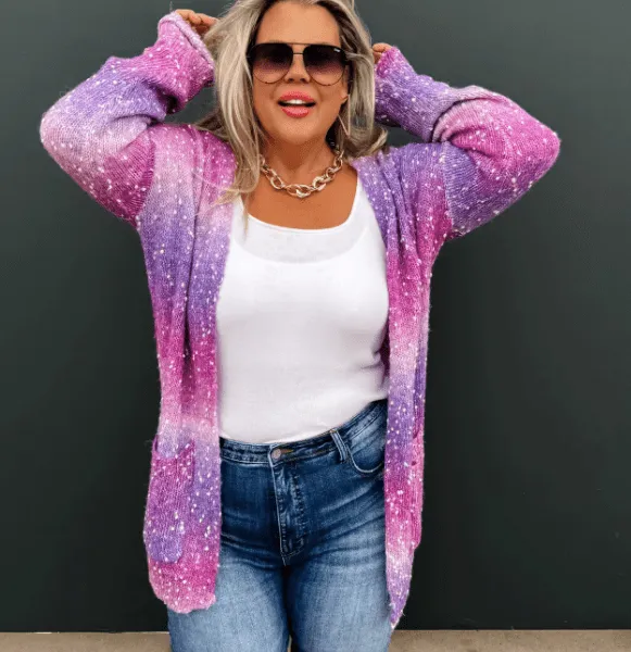 Emilia Starstruck Ombre Open Cardigan