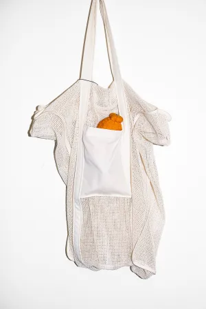 Errand Bag in Ivory Cotton Mesh
