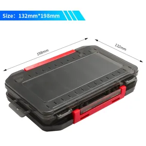 Fishing Tackle Box Lure Storage 14 Compartments Double Sided Open Case Strength