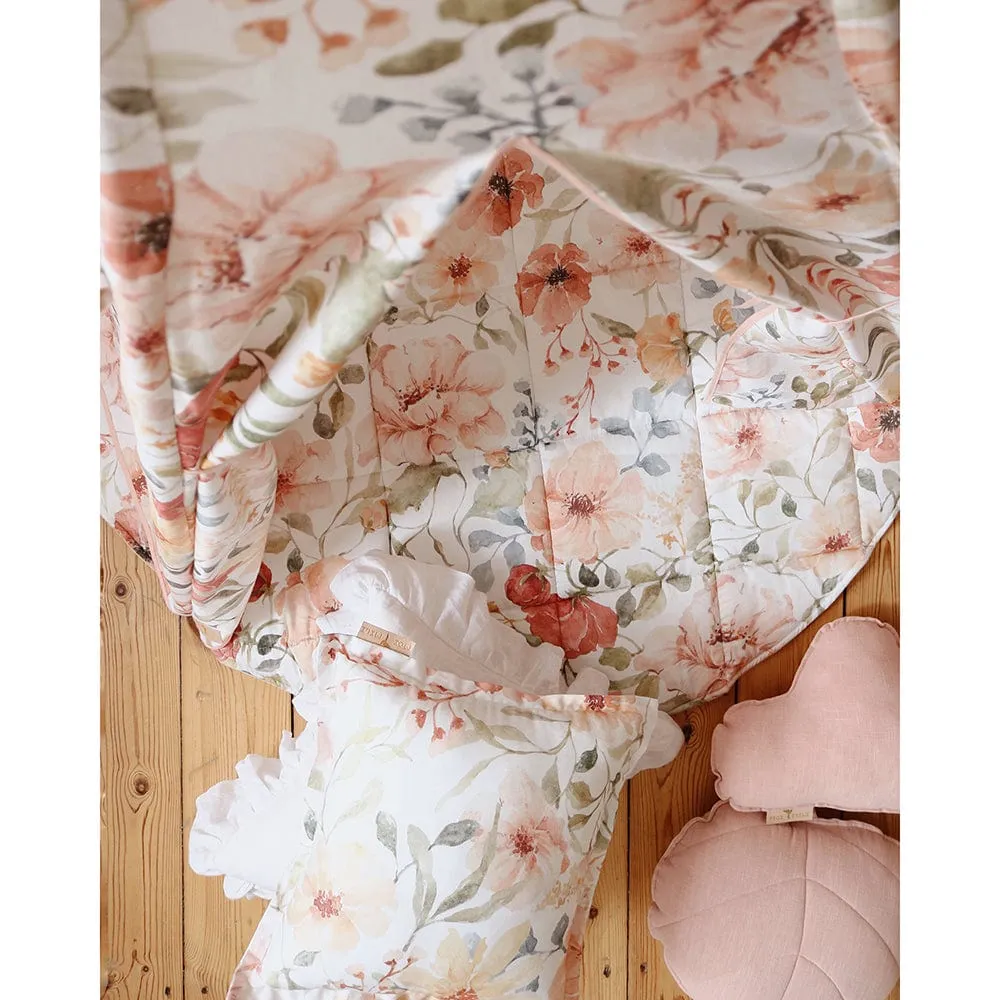 Flower Power Teepee - Beige, Pink, Red & Green