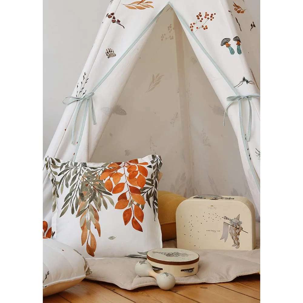 Forest Friends Teepee - Beige, Red, Green & Orange