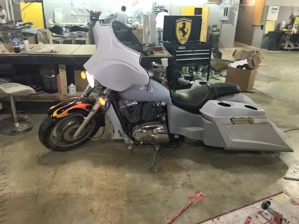 Honda Shadow 750 Extended Stretched Saddlebag Kit 6" Trendsetter Bag Set Kit   Rails   Latches