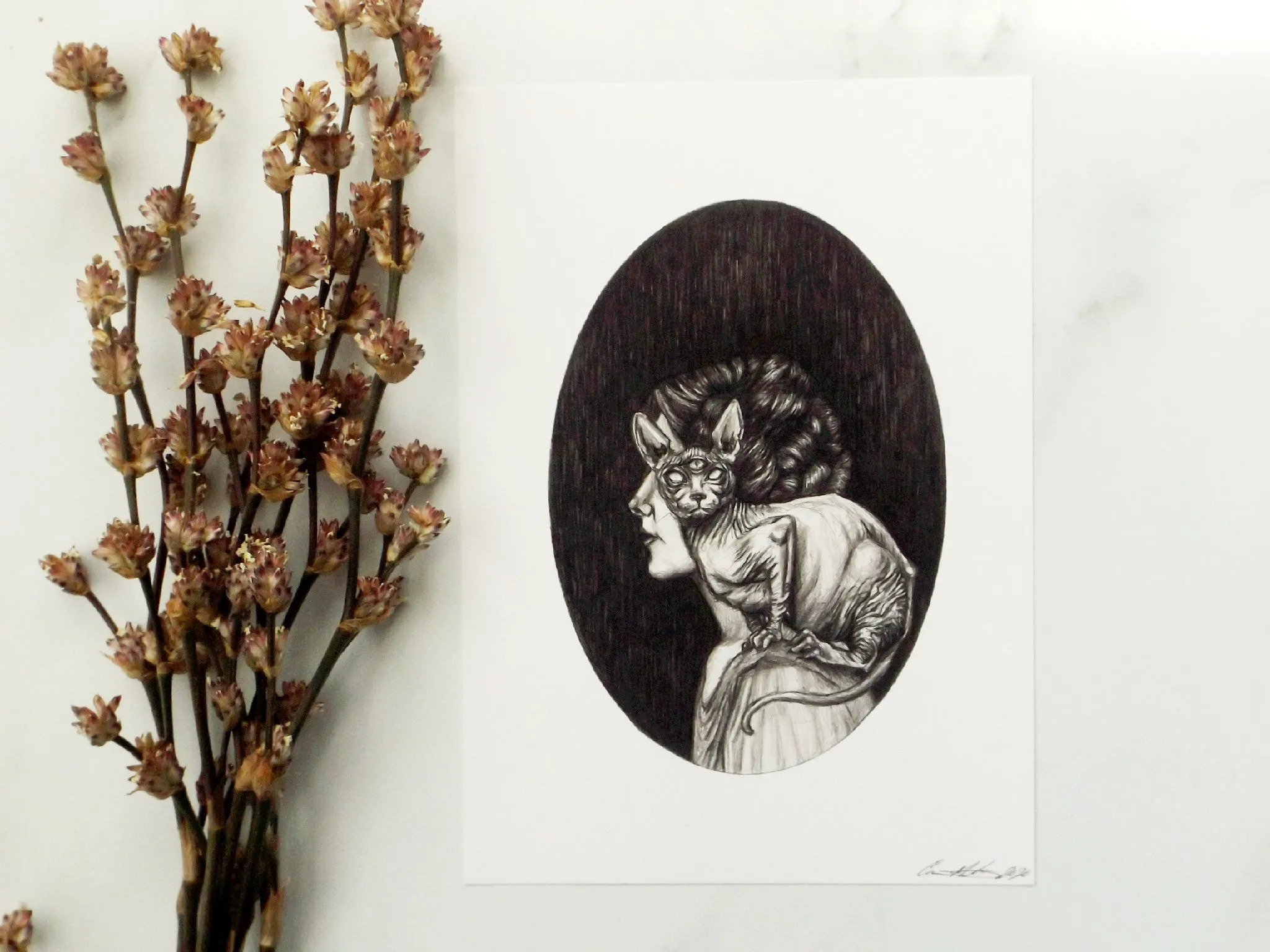 Illustrated Art Print | The Familiar