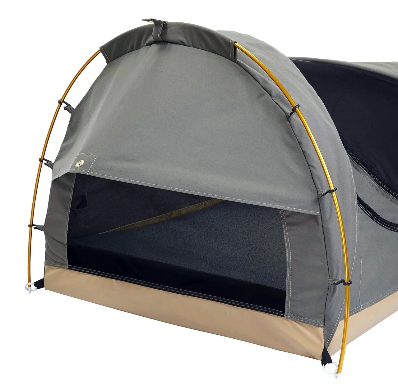 Kodiak Canvas 1 Person Canvas Swag Tent W/ Sleeping Pad
