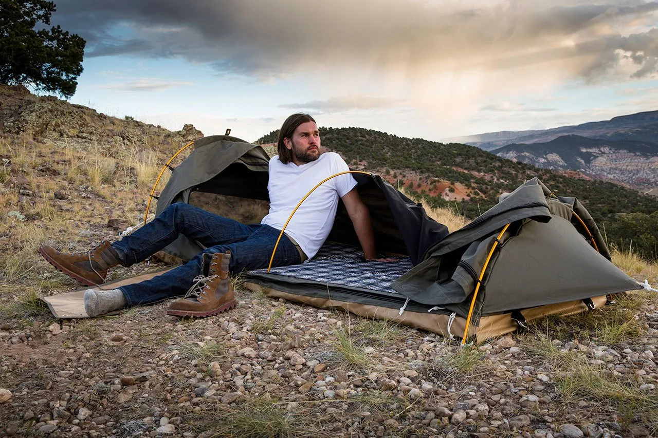 Kodiak Canvas 1 Person Canvas Swag Tent W/ Sleeping Pad