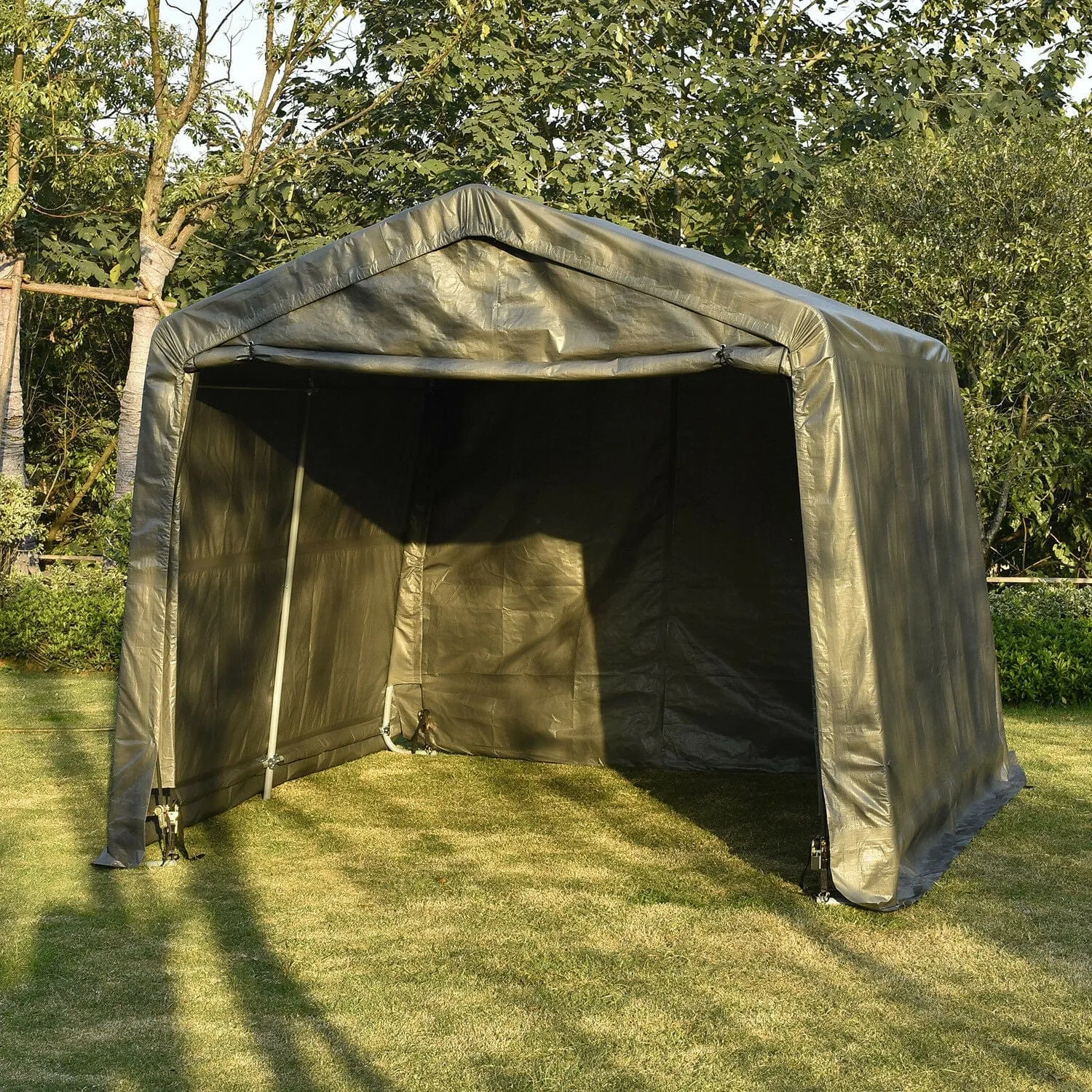 Large Portable Enclosed Covered Carport Canopy Garage Tent