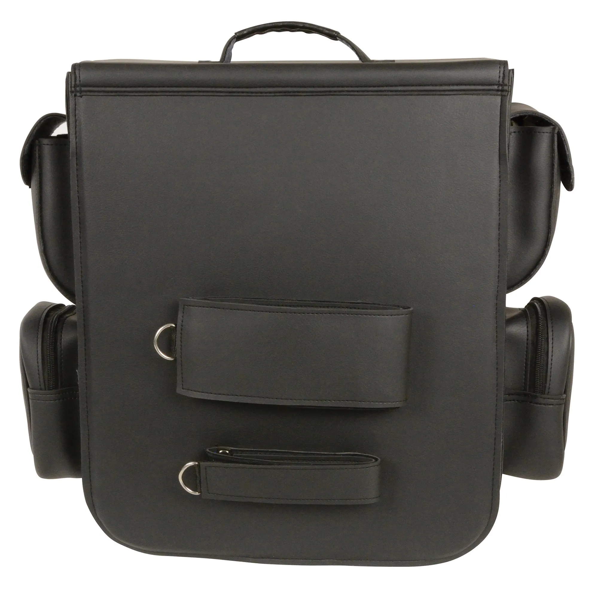 Large PVC Sissy Bar Bag w/ 5 Bonus Pockets (16X19X7)