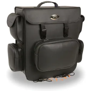Large PVC Sissy Bar Bag w/ 5 Bonus Pockets (16X19X7)