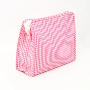 Large Roadie Pouch by TRVL Design - Pink Gingham - Monogrammed Baby Gift - Diaper Clutch Case