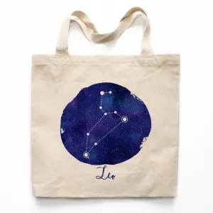 Leo Zodiac Constellation Canvas Tote Bag