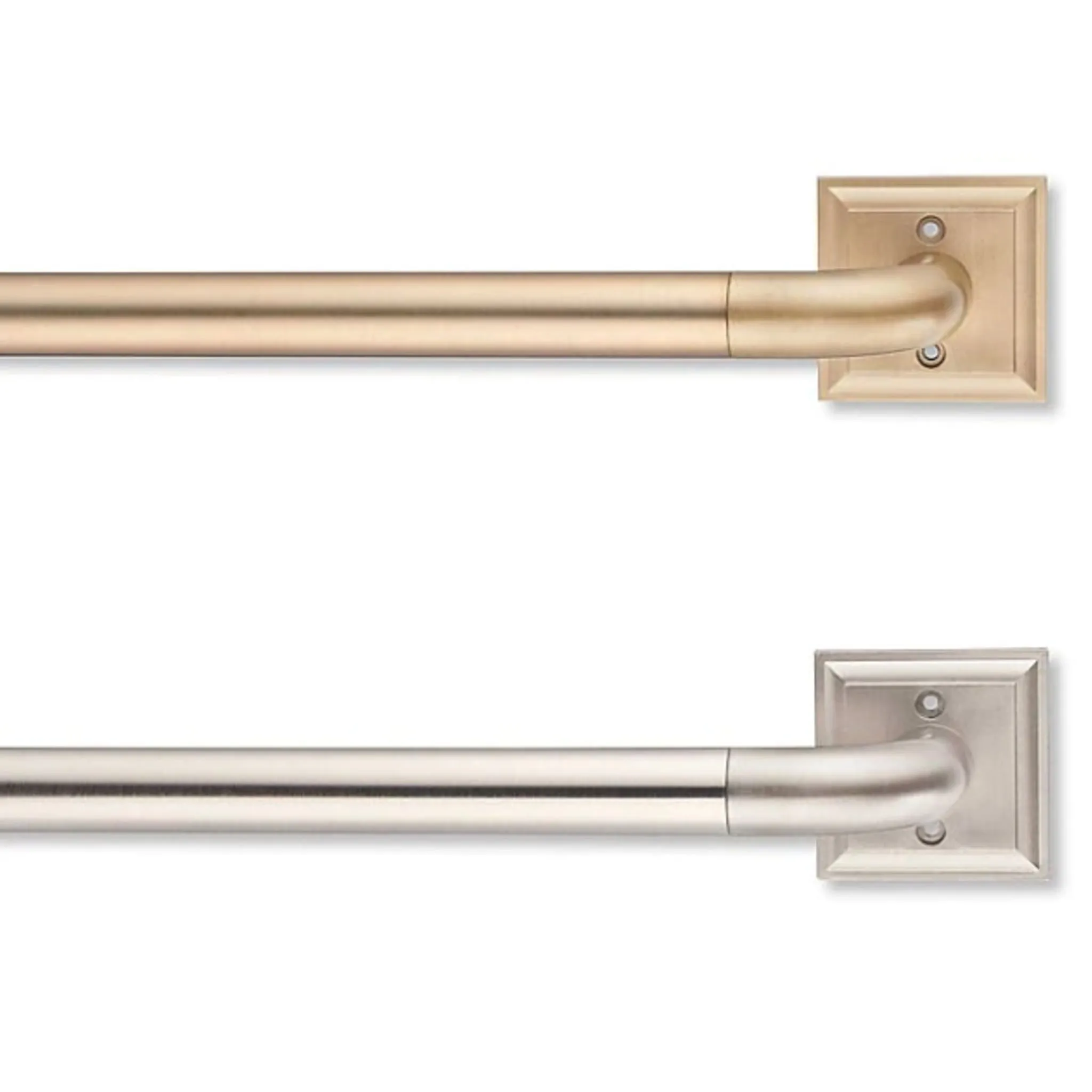 Like New/Unboxed- Cambria Blockout 36-72" Square Plate 1" Diameter Rod Set (Brushed Nickel)