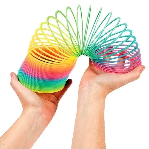 Magic Spring Rainbow Slinky Toy - 8.5 CM,2 Pack