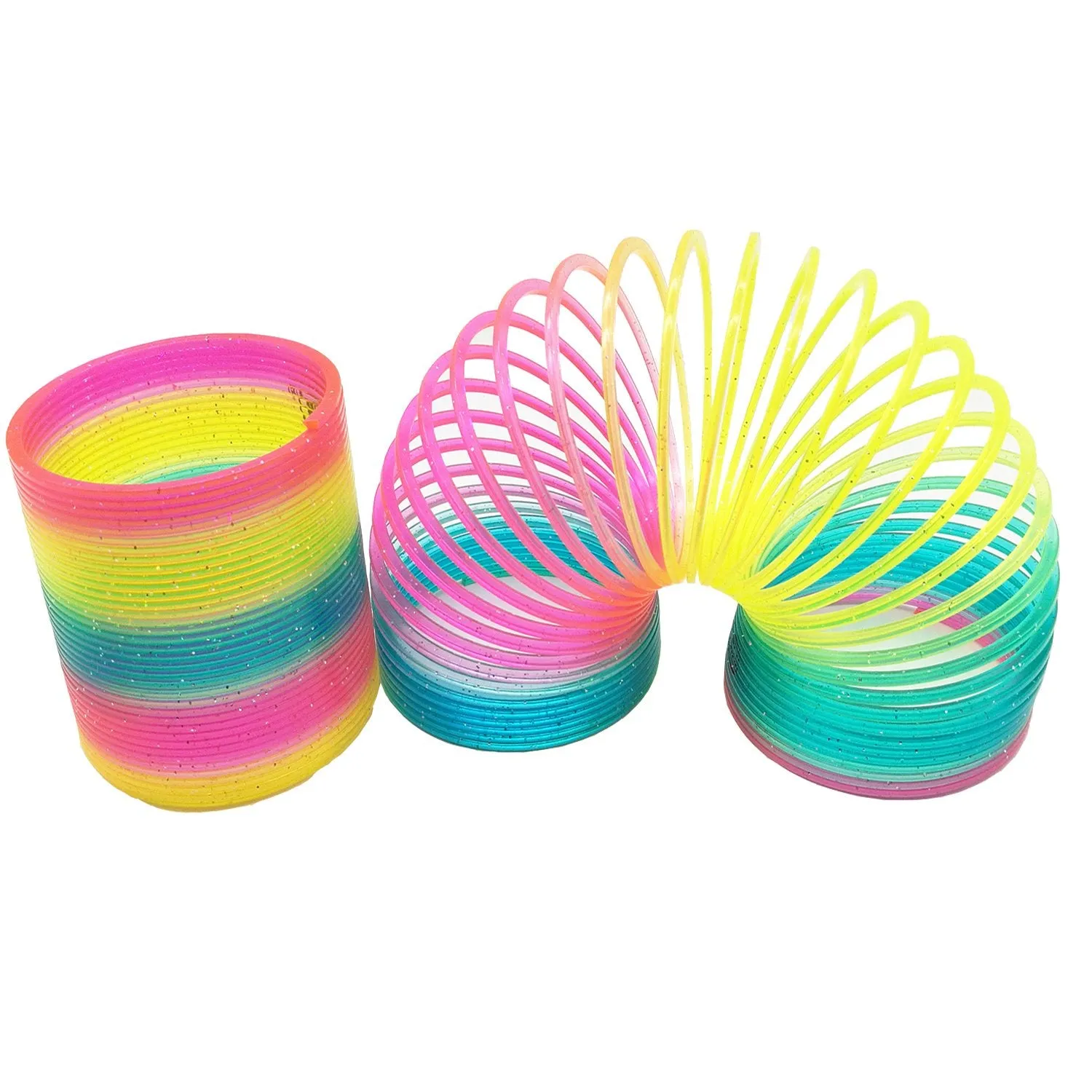 Magic Spring Rainbow Slinky Toy - 8.5 CM,2 Pack