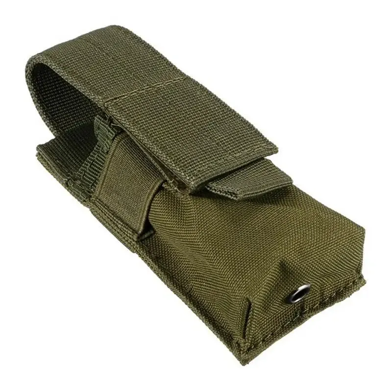 MOLLE Tactical Flashlight and Magazine Pouch - EDC Tool Holder for Outdoor Hunting and Utility Gear