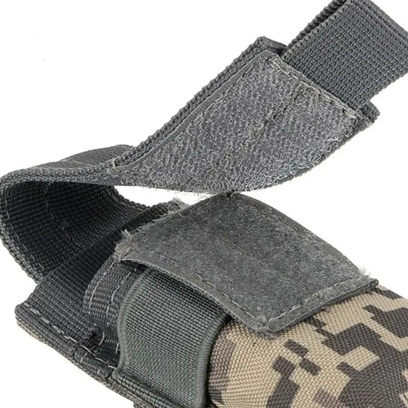 MOLLE Tactical Flashlight and Magazine Pouch - EDC Tool Holder for Outdoor Hunting and Utility Gear