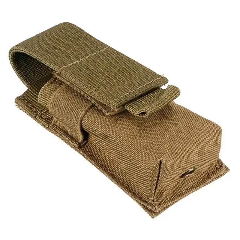 MOLLE Tactical Flashlight and Magazine Pouch - EDC Tool Holder for Outdoor Hunting and Utility Gear